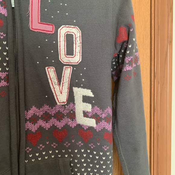 Gray zip up sweatshirt - Picture 3 of 5